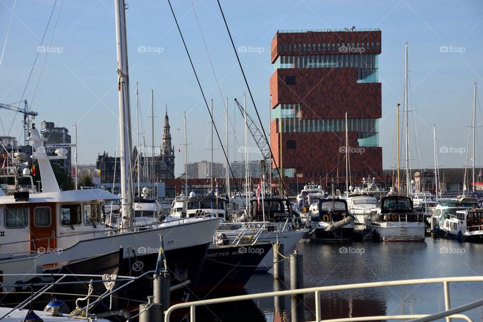 The harbor in Antwerp