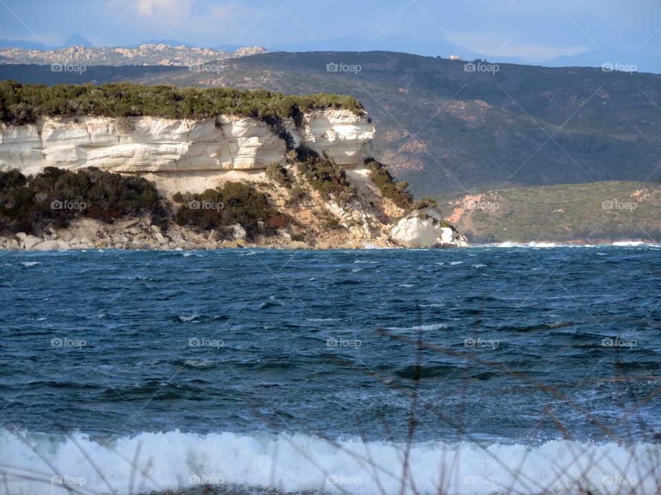 Rocchi Bianchi,White limestone cliffs near Bonifacio,Corsica,France