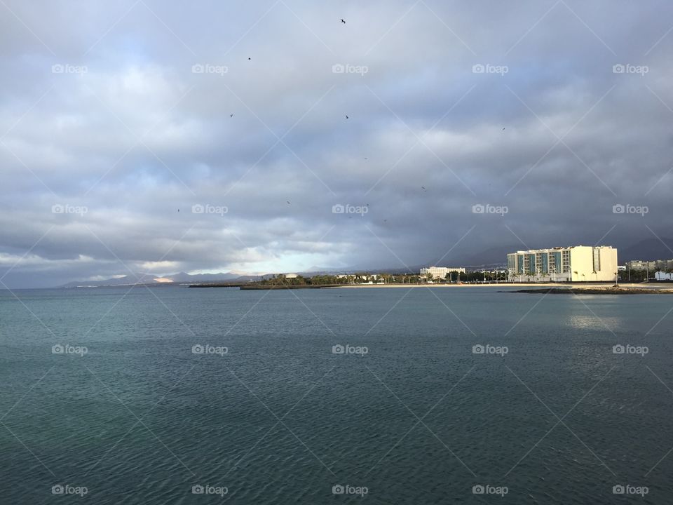 Océano Atlántico Islas Canarias Playa de Arrecife 