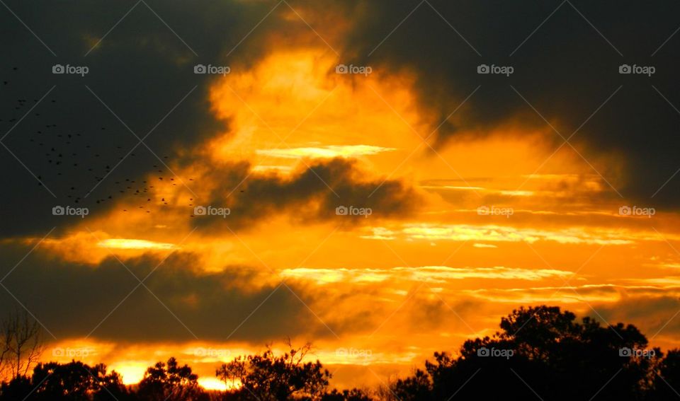 Clouds on dramatic sky