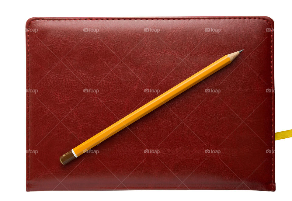 Diary and pencil
