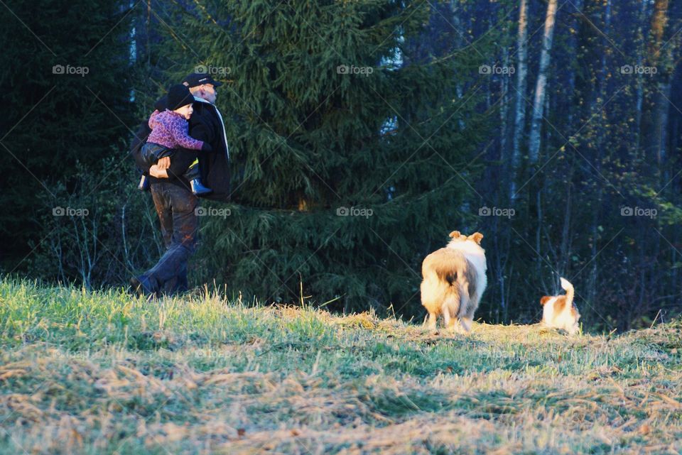 Family out on adventure