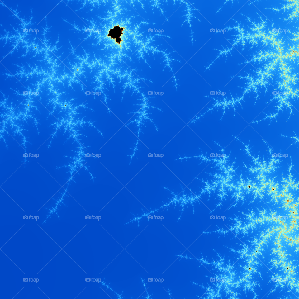 blue cracked. a zoomed in area of a fractal