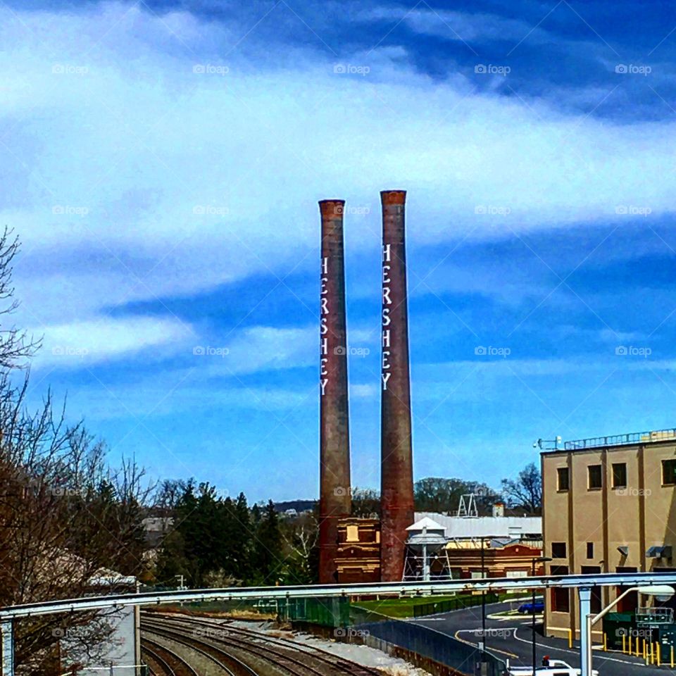 Hershey factory stacks