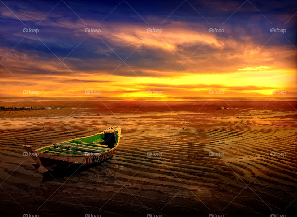 boat at tanjung beach