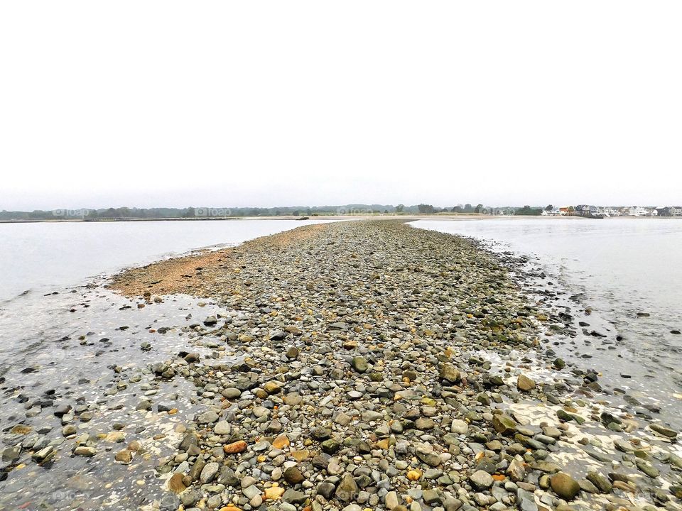 Walking the tombolo at silver sands...