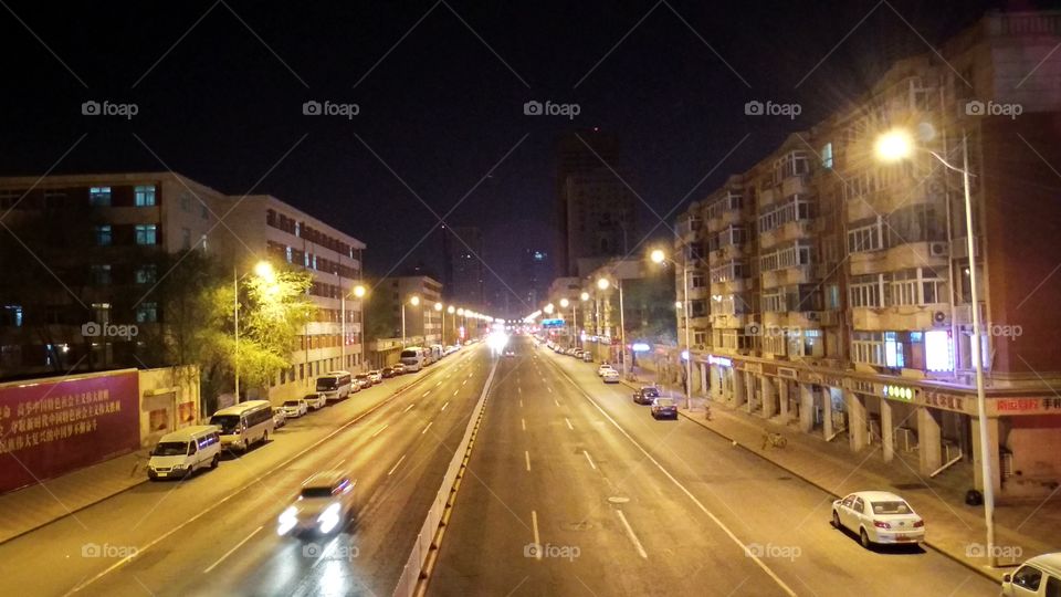 Tianjin Anshan Road at Mid Night. It's beautiful and nice.