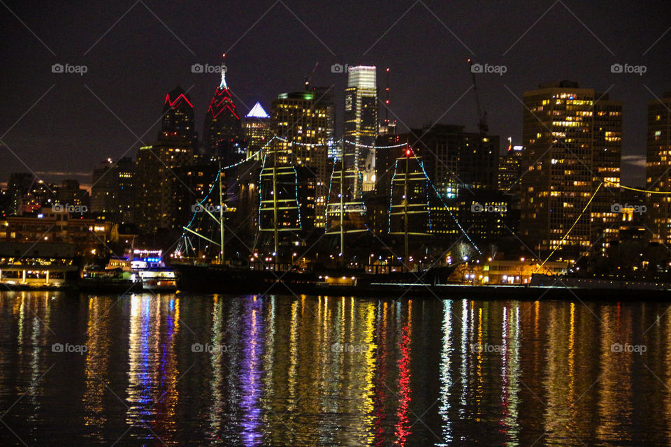 Philadephia Waterfront at Night