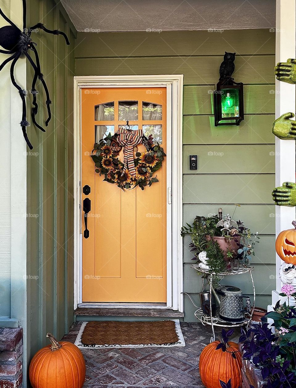 Halloween Sunflower Door