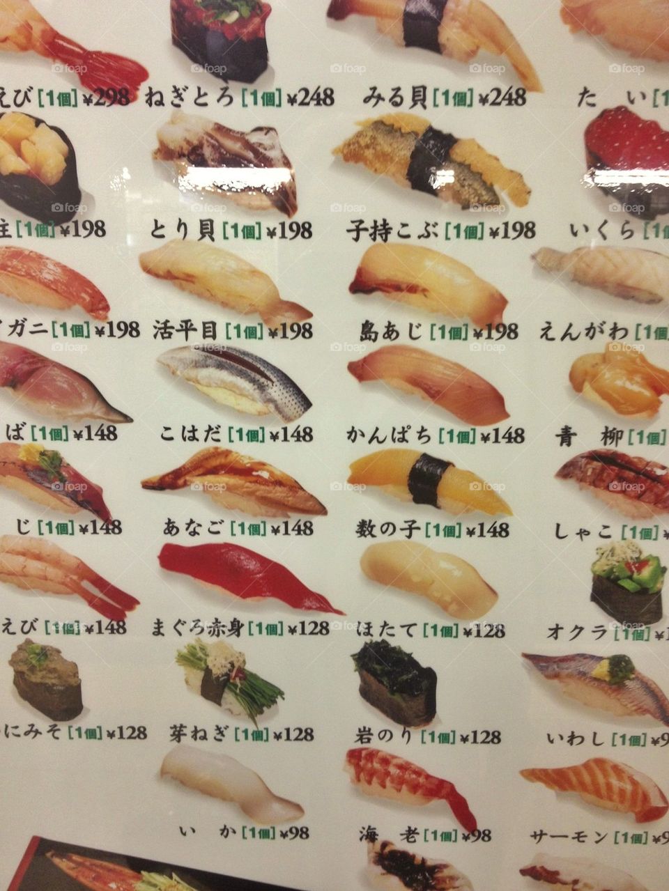 Sushi Restaurant Menu