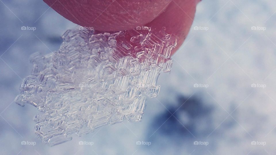 close-up snowflake