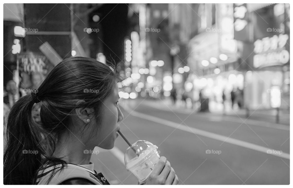 Street, Monochrome, Girl, People, Portrait