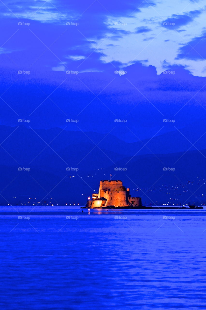 water fortress in nafplio, greece