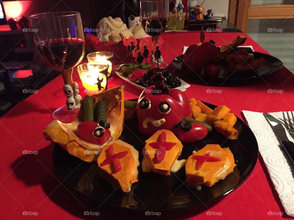 Halloween food ready to be eaten