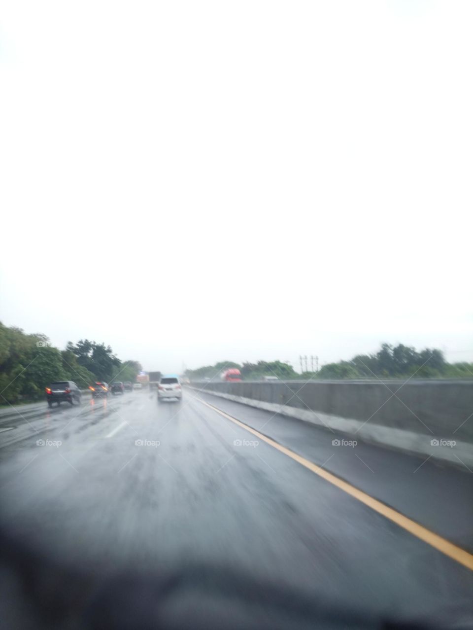 raining on the way