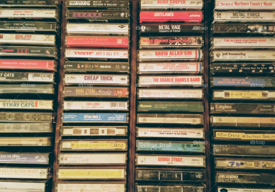 cassette tapes metal rock country