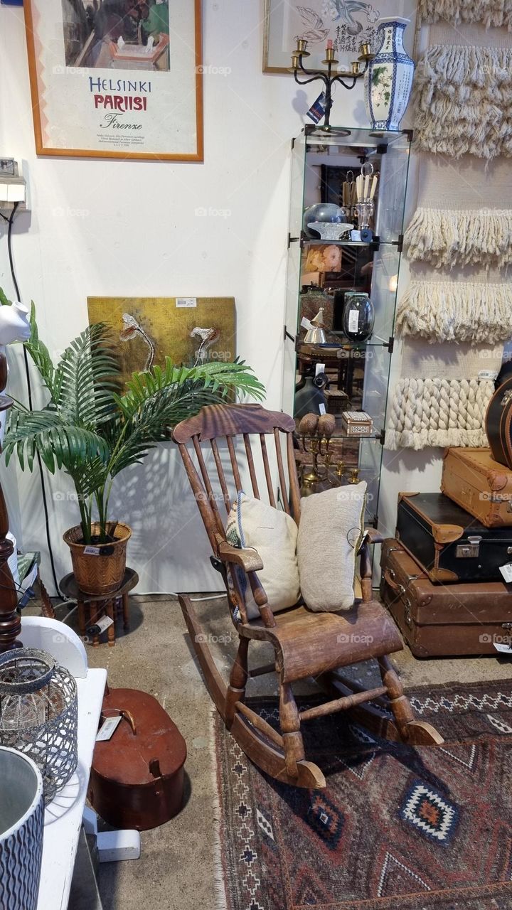 Flea market in Finland and lots of antique, vintage and retro furniture and stuff for sale