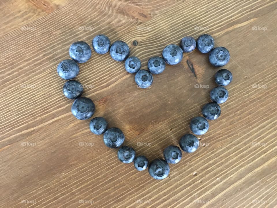 Blueberries heart