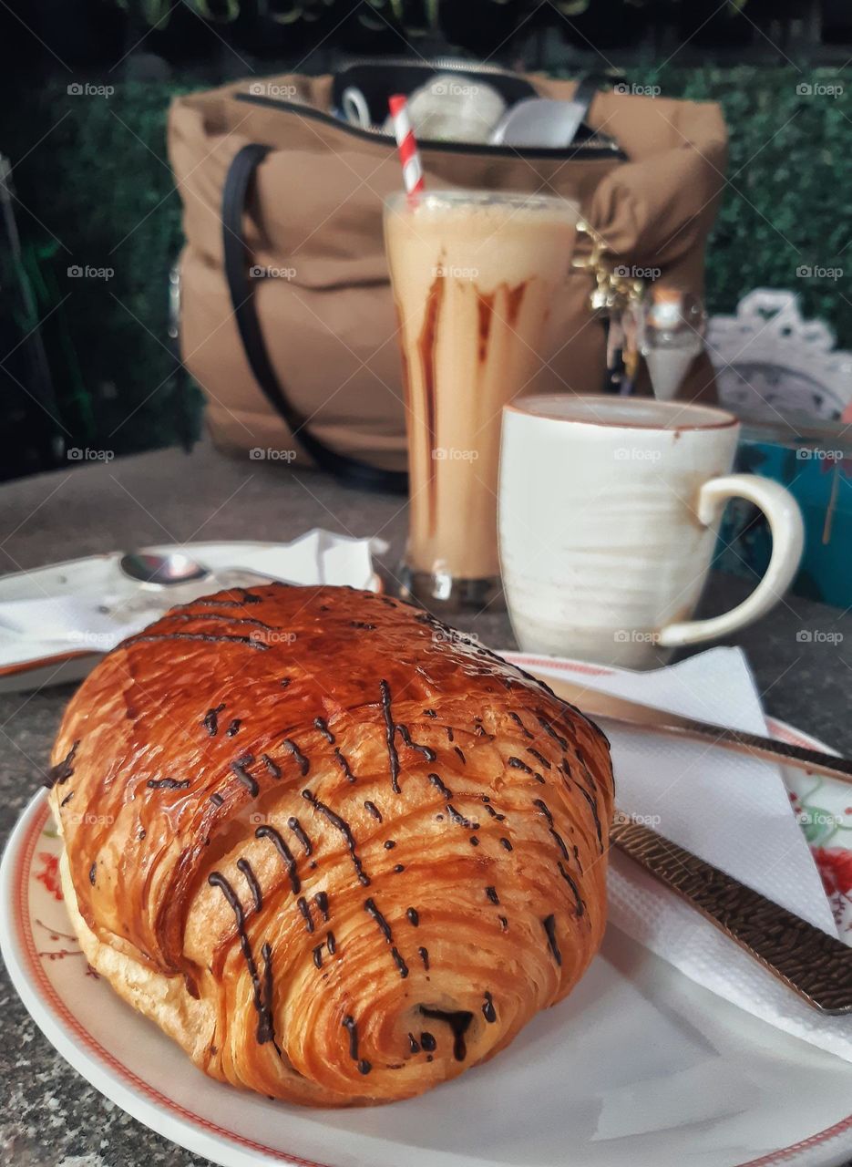 Delicious Chocolate Croissant