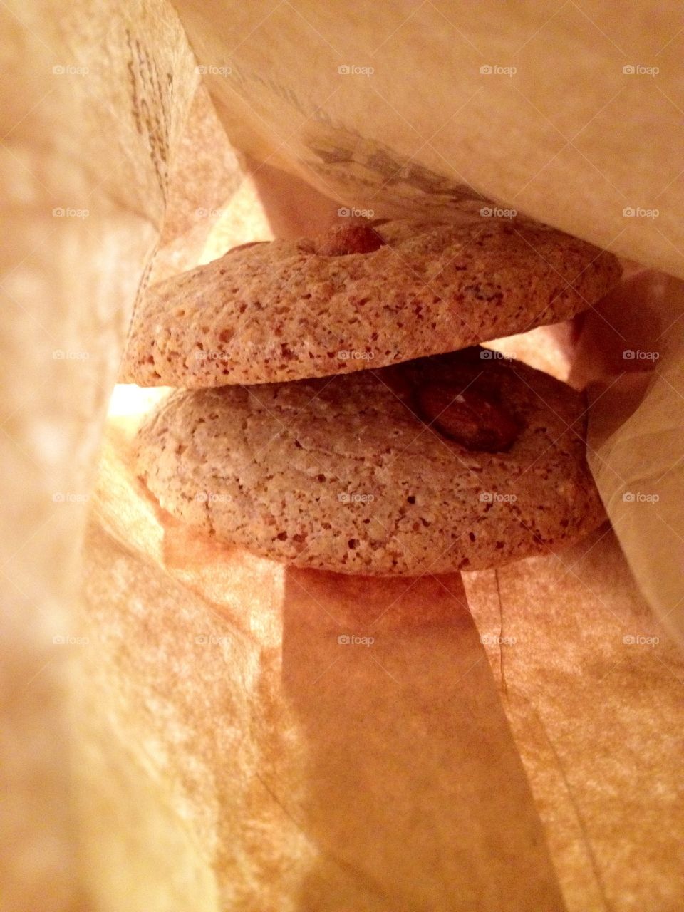 Almond cookies in the bag
