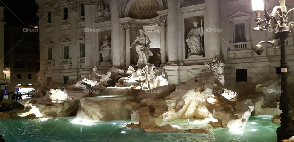 Trevi fountain Rome by night
