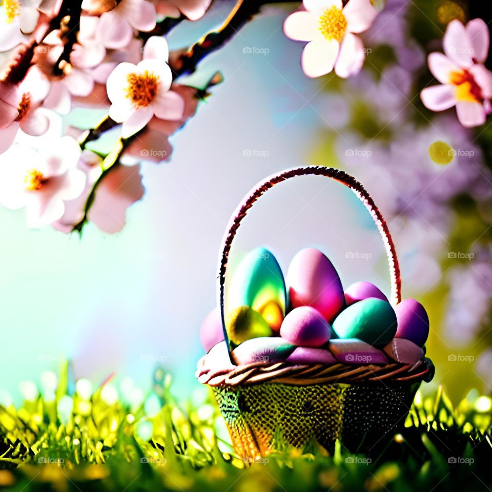 Easter feast, Easter eggs, colored eggs, Spring, Egg