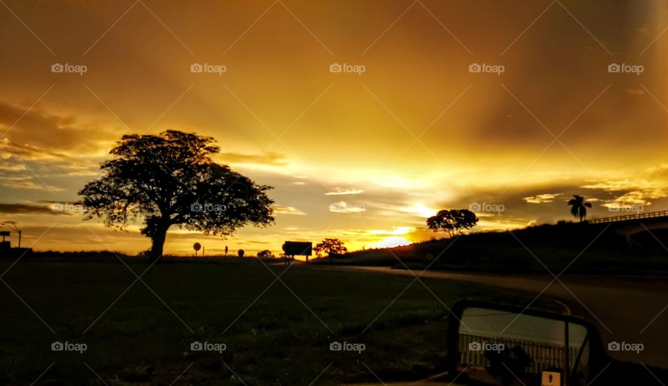 Sunset in the hinterland of Barretos - SP