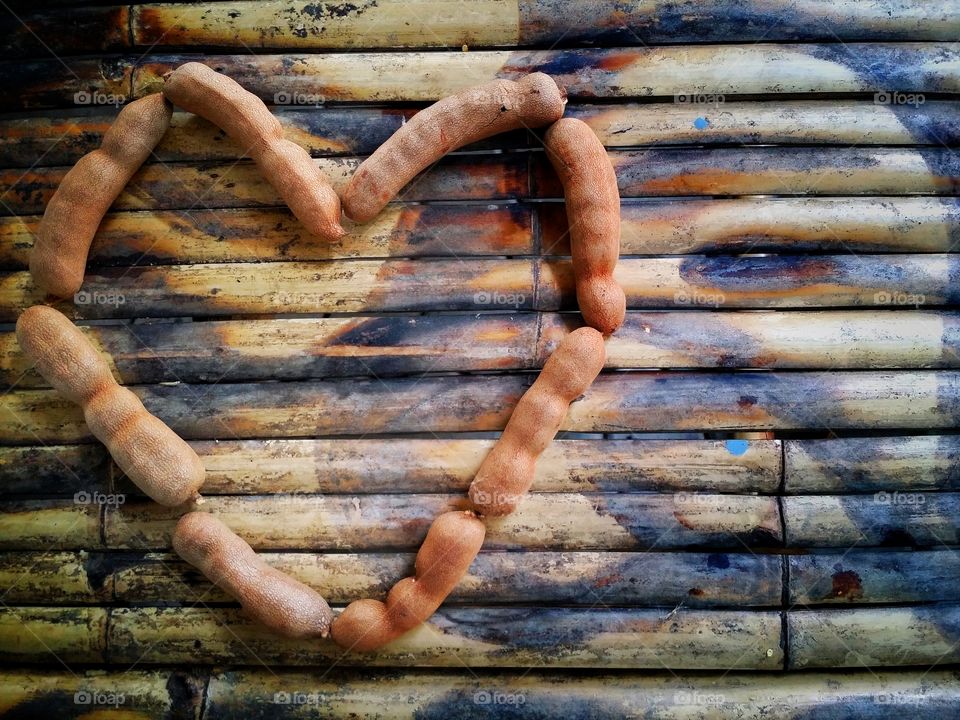 Tamarind on bamboo floor.