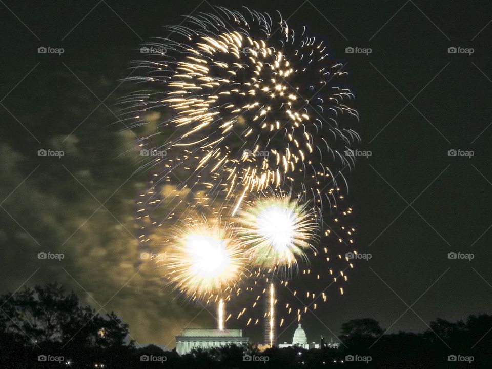 4th of July Fireworks in Washington, DC USA