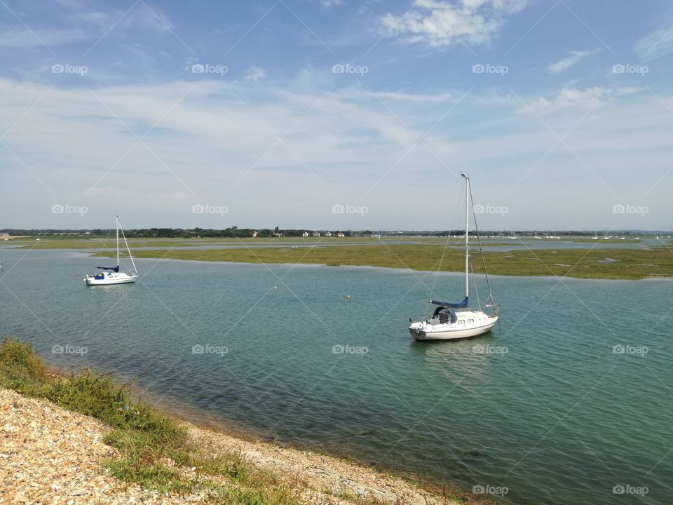 Boats at Milford on Sea