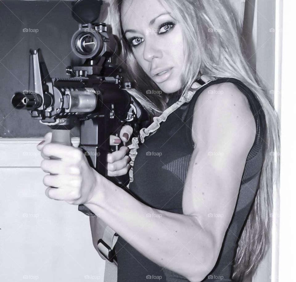 Girl with gun