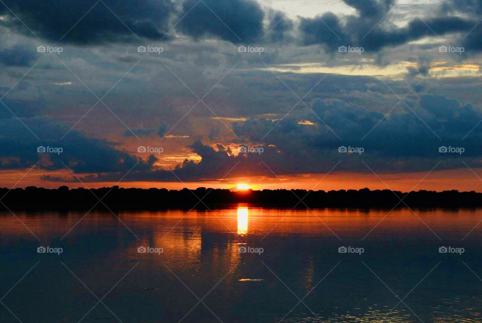 Sun rise on the Amazon 