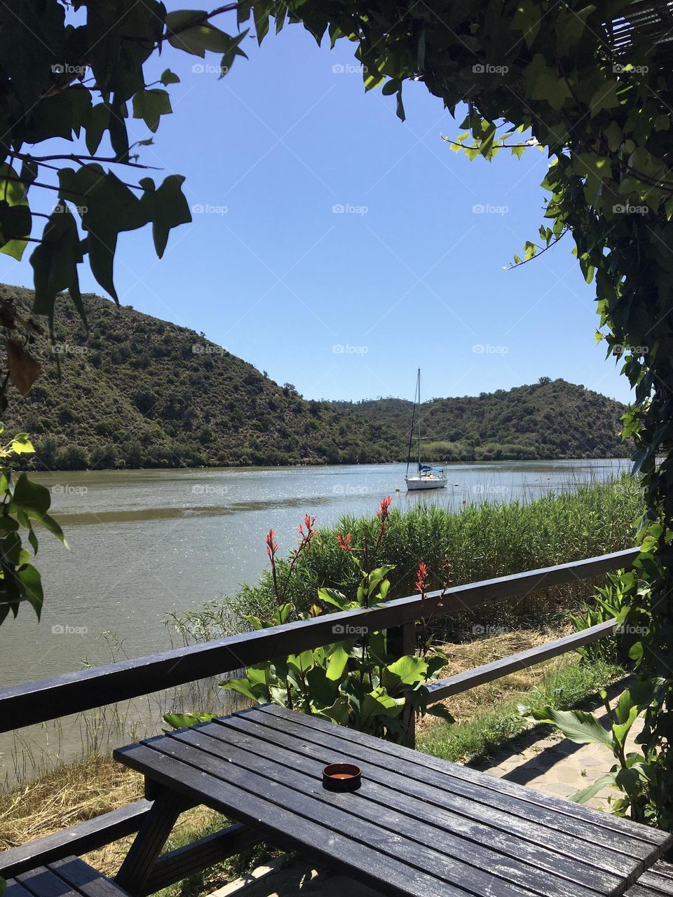 Calm place aboard the river