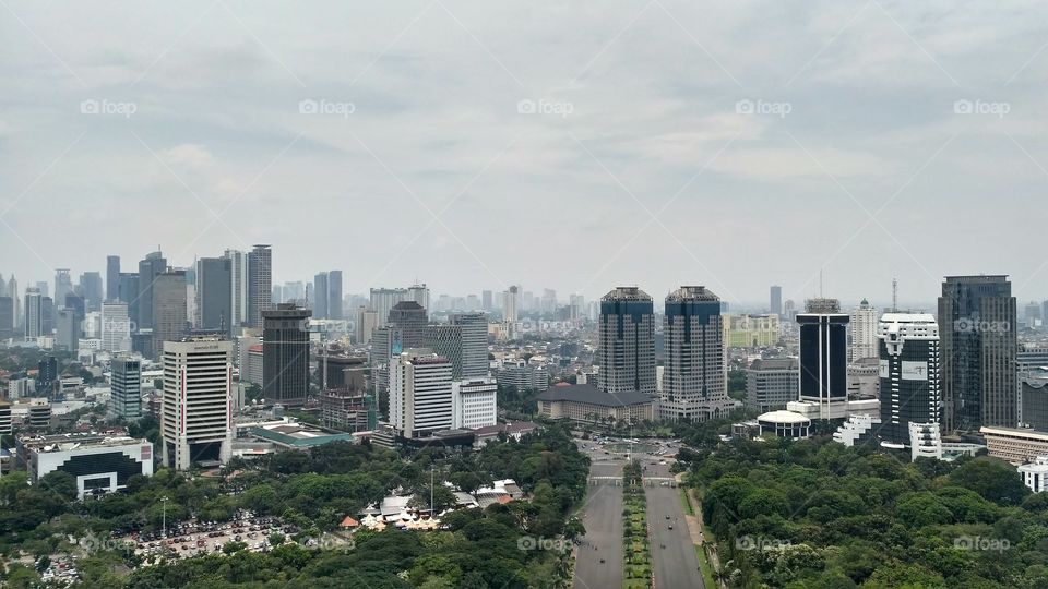 hello Jakarta - from the Top of Monas building