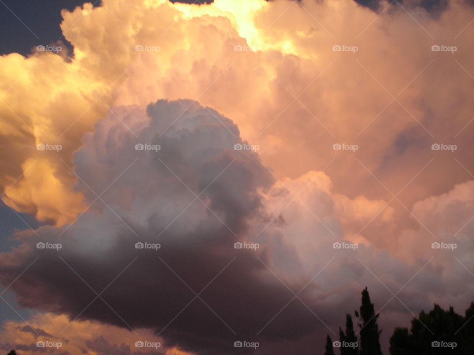 No Person, Sunset, Sky, Storm, Landscape