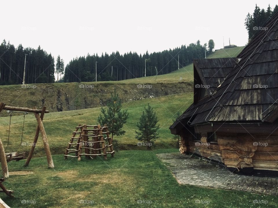 houses on the mountain