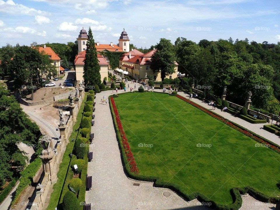 garden castle Książ in Polish