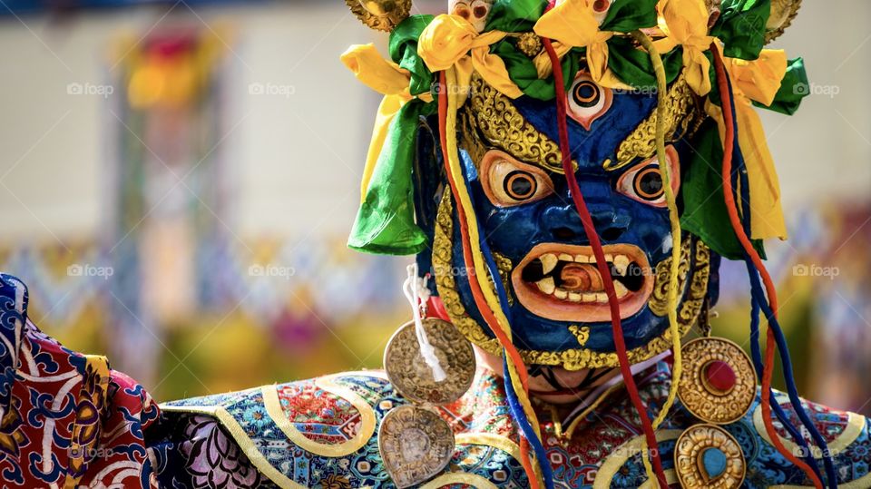Lama dance at Buddha temple, Kathmandu, Nepal