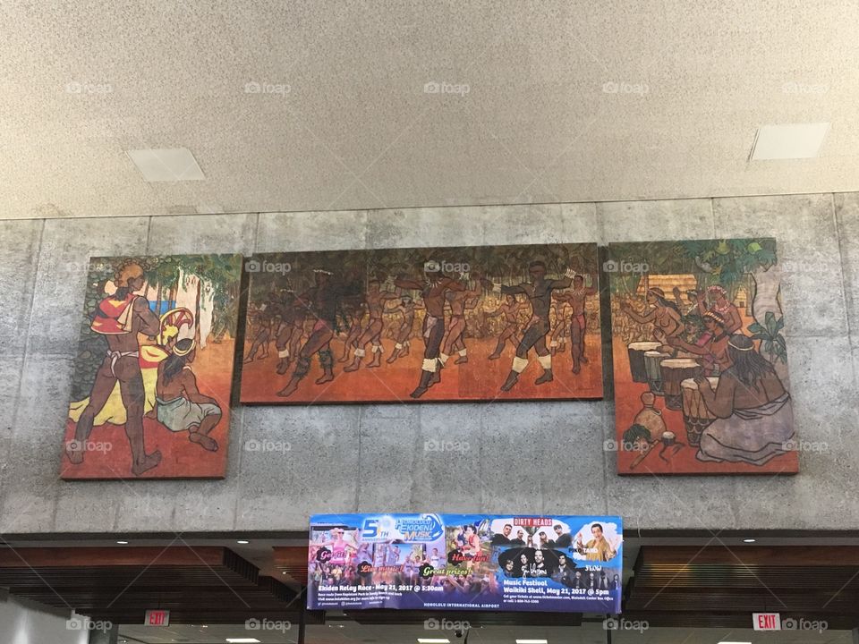 Honolulu international airport artwork