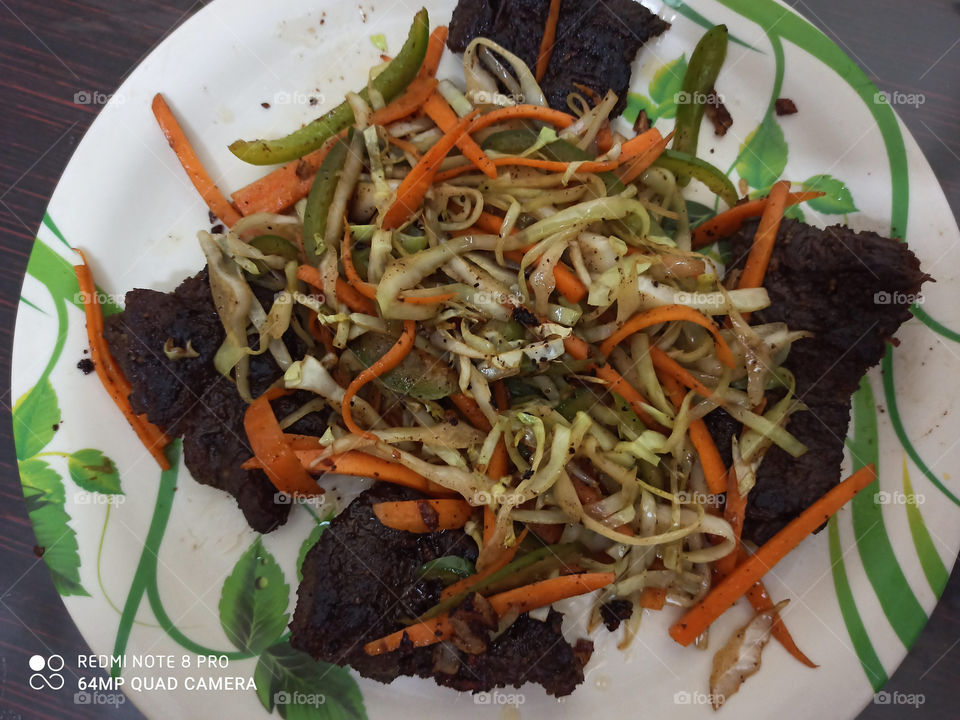 Homely food Beef sizzlers