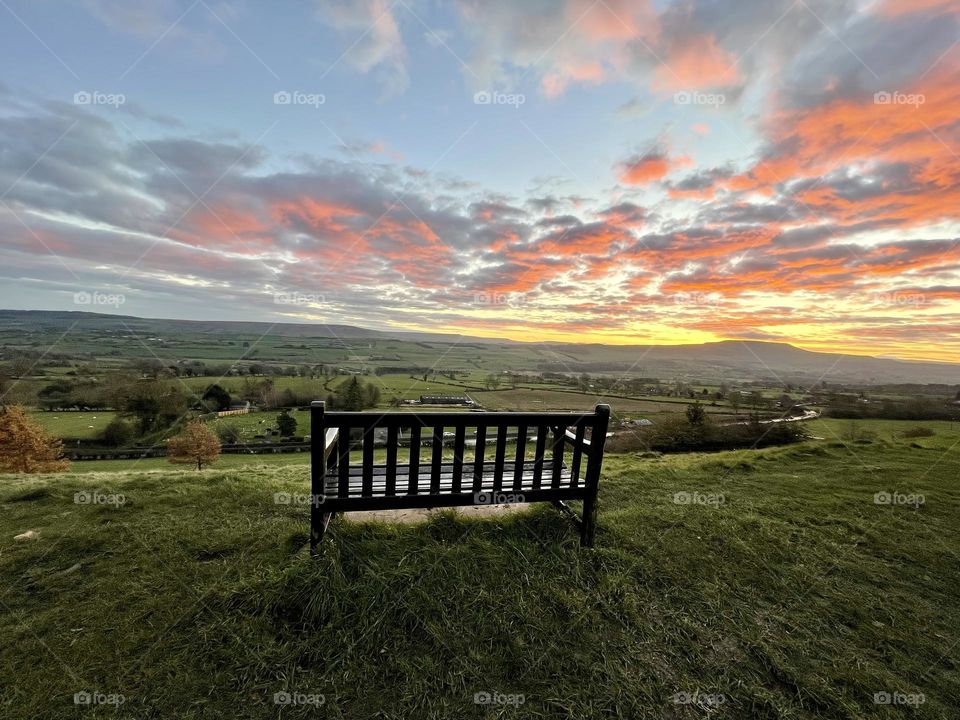 A seat with a view over the Yorkshire Dales 