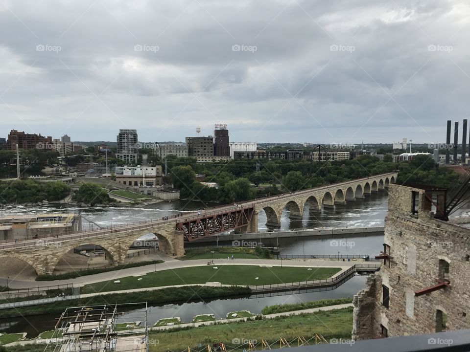 View from mill city museum, twin cities Minnesota 