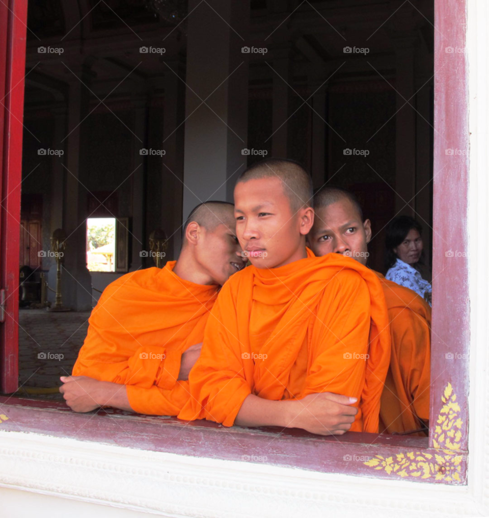 orange asia monks royal palace by jpt4u