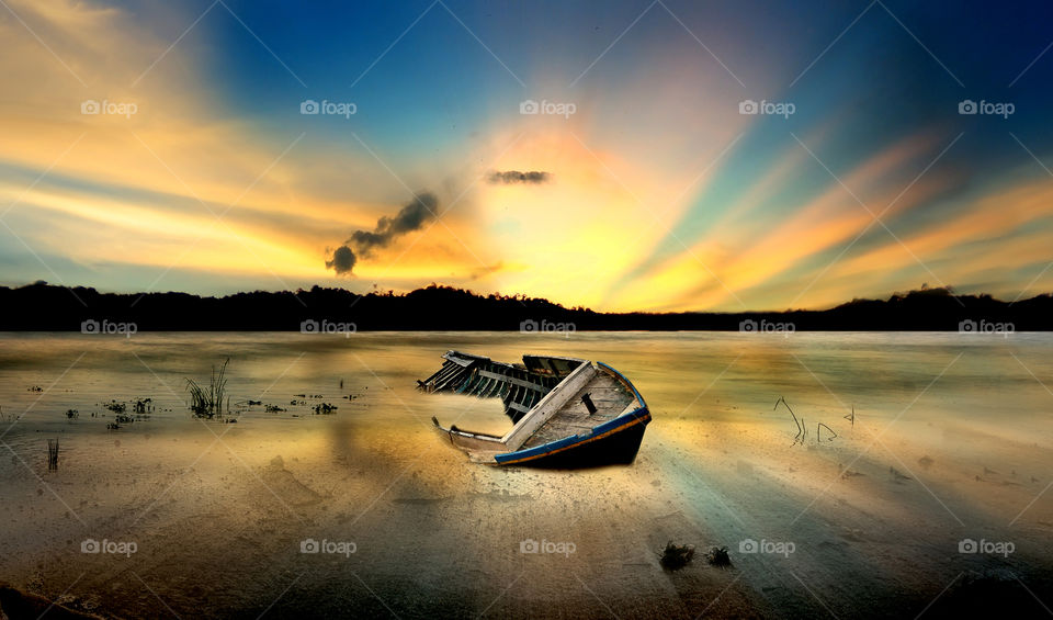 a boat at tanjung beach