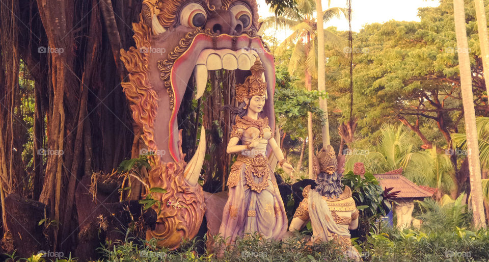 Statues of gods in Bali