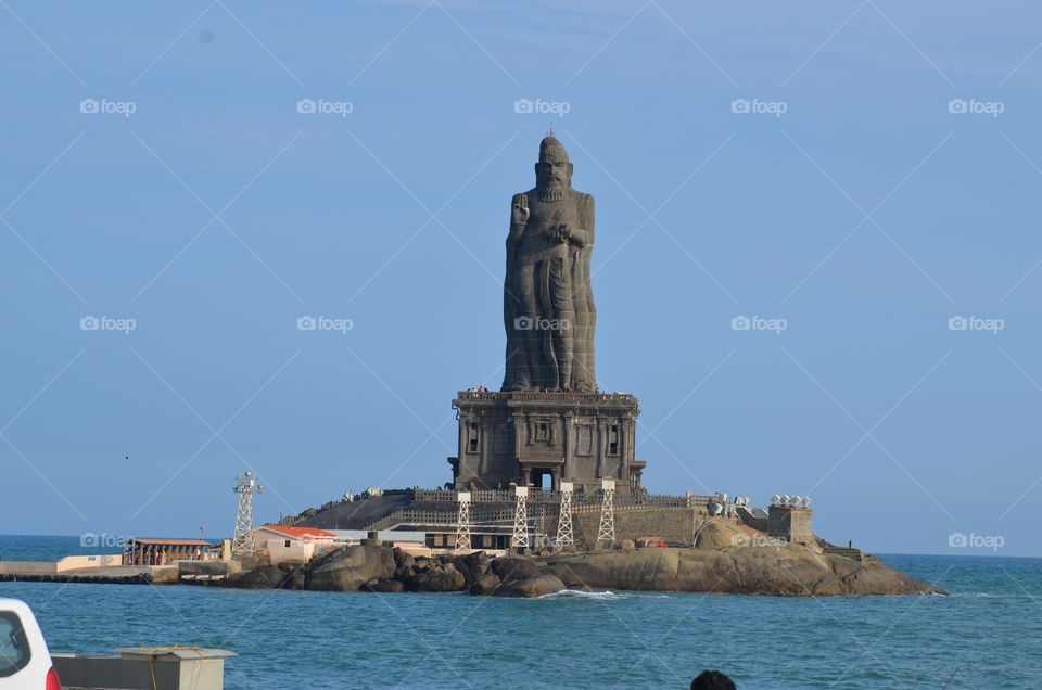 standing tall in ocean