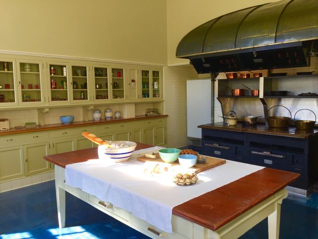 Food preparation area of a kitchen at Filoli House and Gardens in Woodside, California.