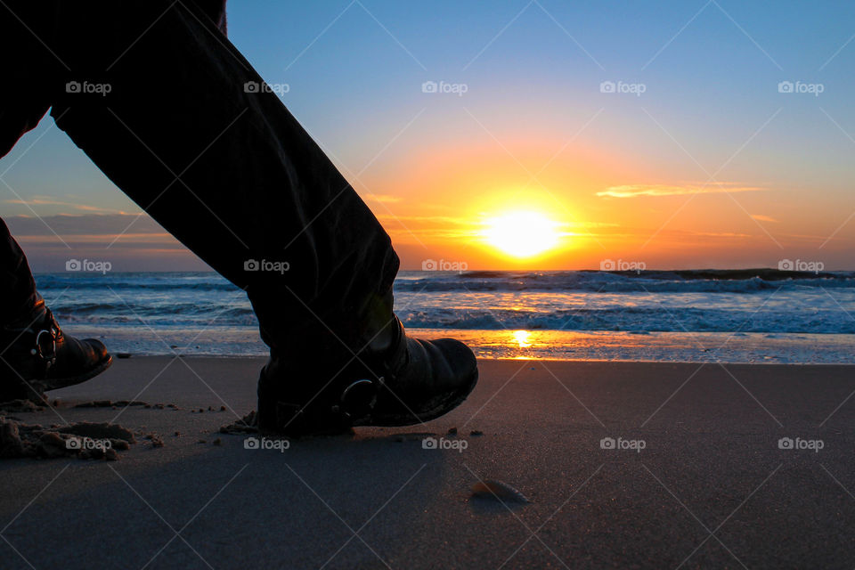 Watching the sunrise over Assateague Island