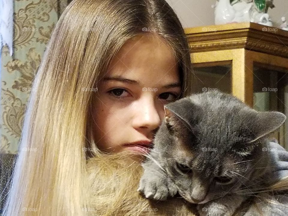 m and her kitty
