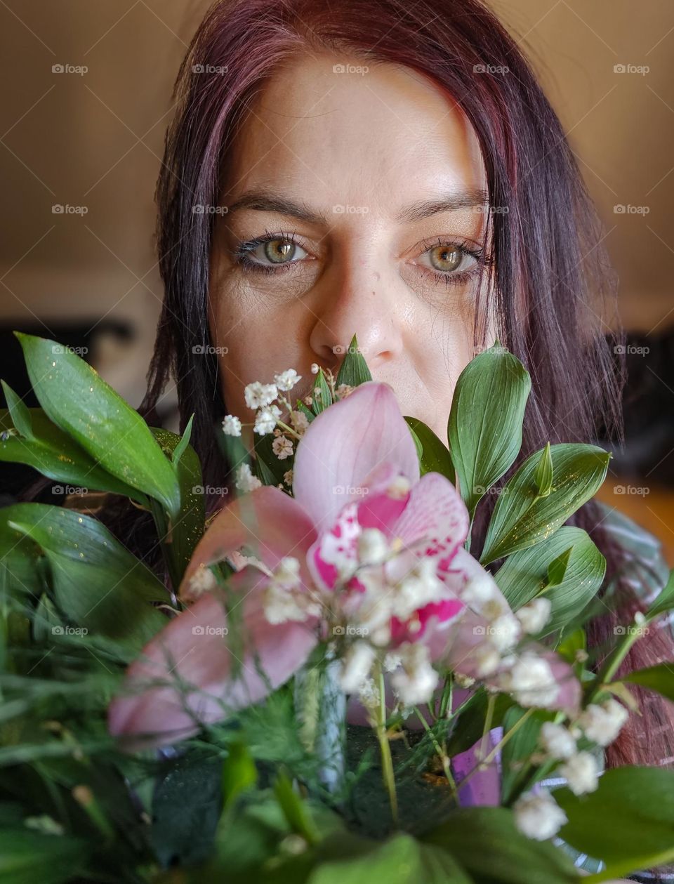 Woman with a flowers